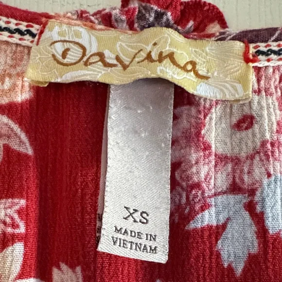 Davina Red Floral Midi Dress - Picture 3 of 8